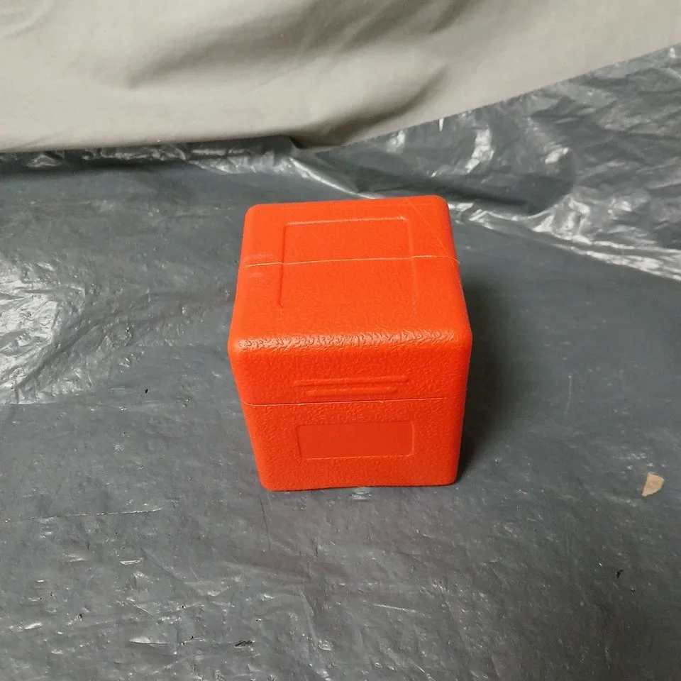 COMPACT, FOLDABLE CAMPING STOVE BURNER IN ORANGE BOX