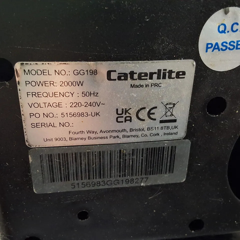 CATERLITE GG198 LIGHT DUTY COUNTERTOP ELECTRIC FRYER
