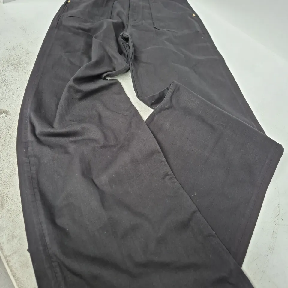 DONNA IDA MINNIE HIGH TOP FULL LENGTH WIDE LEG FLARED JEANS – BLACKEST, SIZE 30