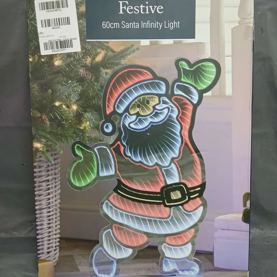 BOXED SANTA INFINITY CHRISTMAS LIGHT - 60 CM