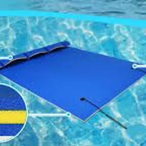 BOXED COSTWAY 3 LAYER FLOATING WATER PAD FOAM MAT WATER RECREATION RELAXING TEAR-RESISTANT 9' X 6'