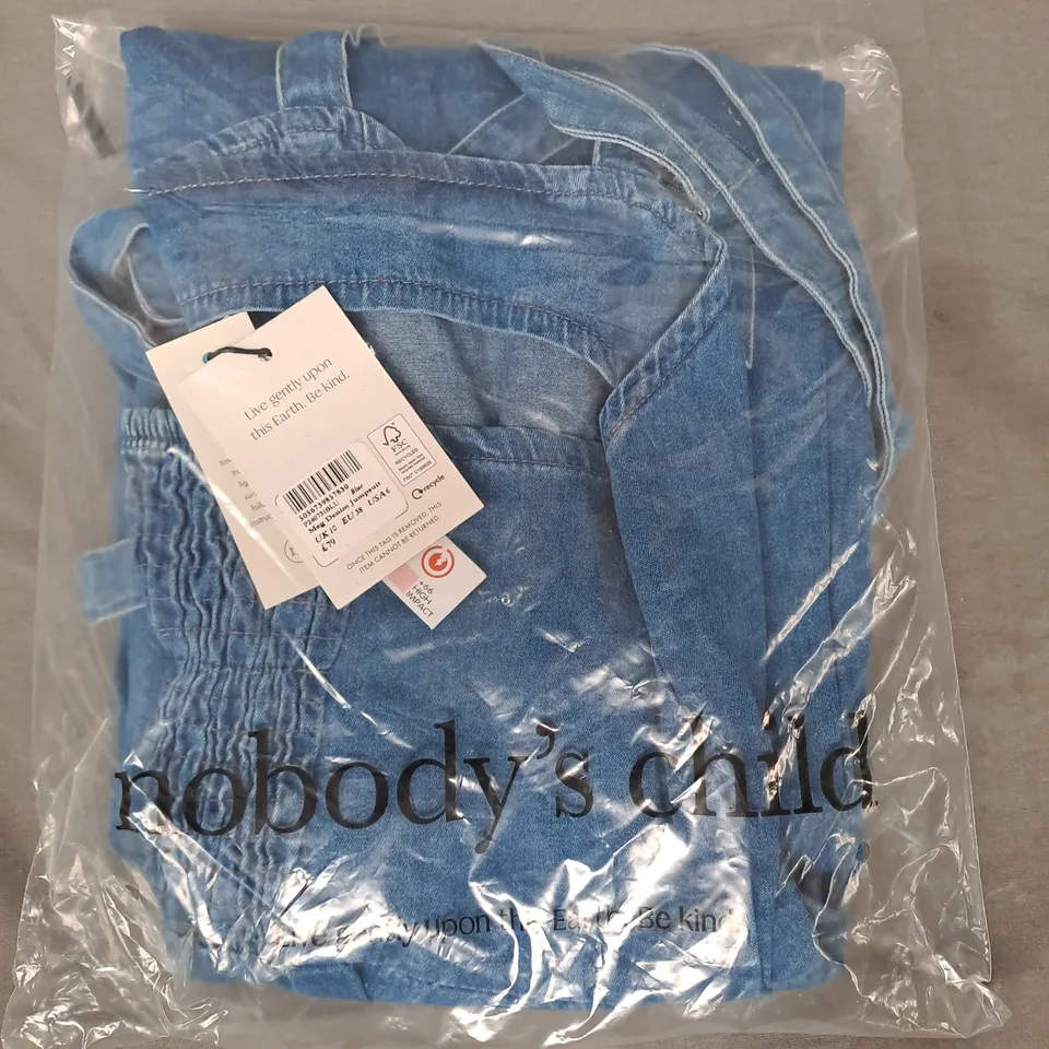 NOBODY'S CHILD DENIM JUMPSUIT UK SIZE 10