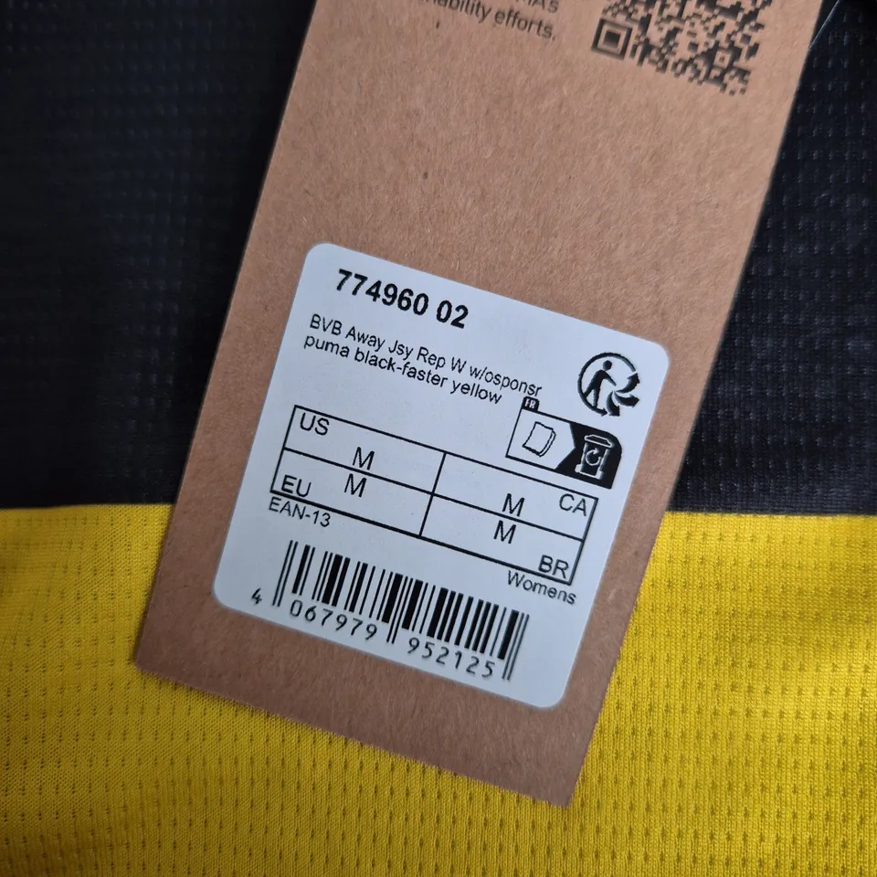 PUMA BORUSSIA DORTMUND WOMEN'S JERSEY - BLACK & YELLOW (DRYCELL) - MEDIUM