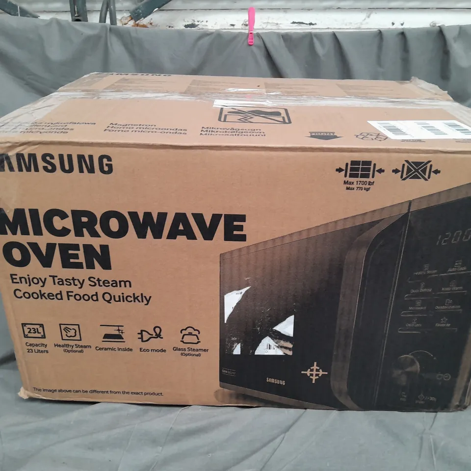 BOXED SAMSUNG MS23K3513AW/EU SOLO 23-LITRE MICROWAVE OVEN - WHITE RRP £139