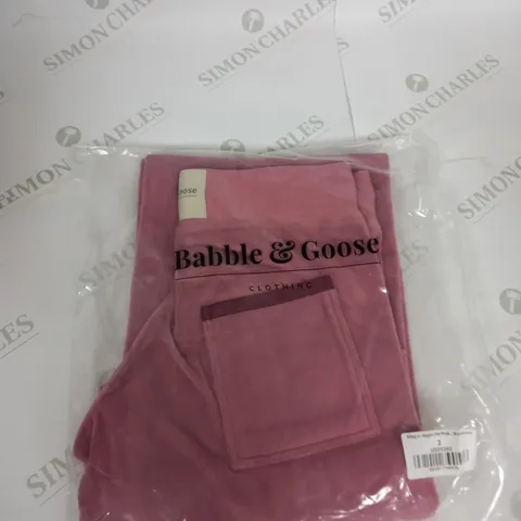 BAGGED BABBLE AND GOOSE OLD PINK JOGGERS SIZE 2