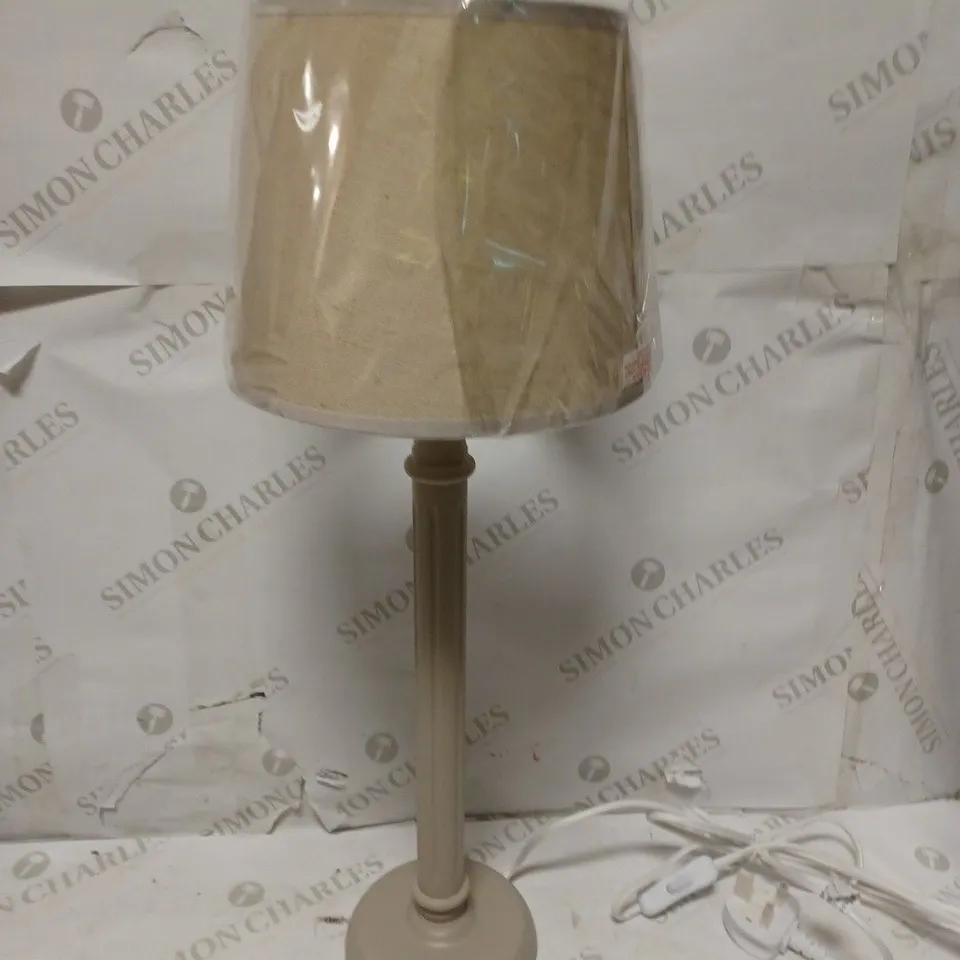 JOHN LEWIS WOODEN COLUMN TABLE LAMP 