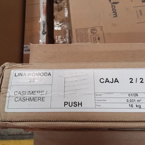 BOXED LINA CHEST OF DRAWERS 95 PUSH - CASHMERE (2 BOXES)