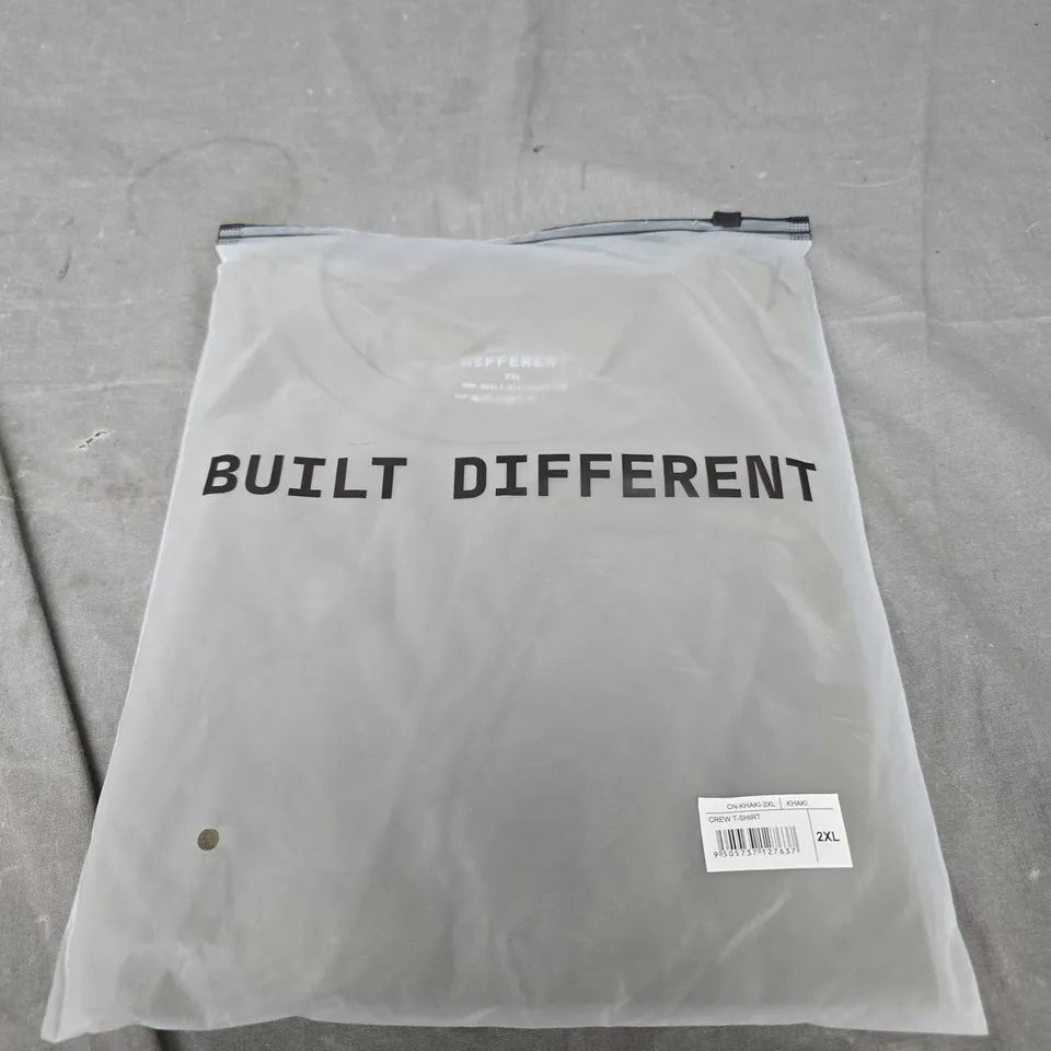 BUILT DIFFERENT CREW T-SHIRT SIZE 2XL