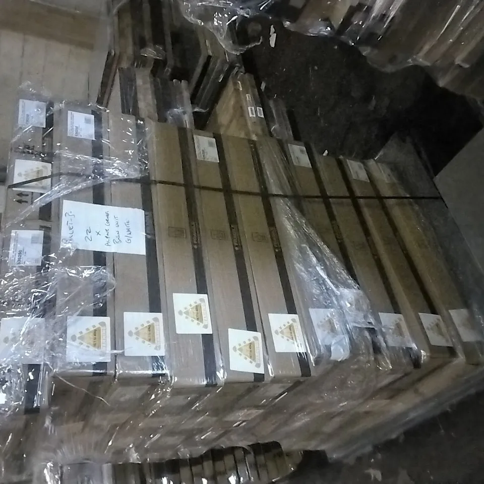 PALLET OF APPROXIMATELY 22 BATHSTONE ALPINE BASIN UNIT GLOSS WHITE