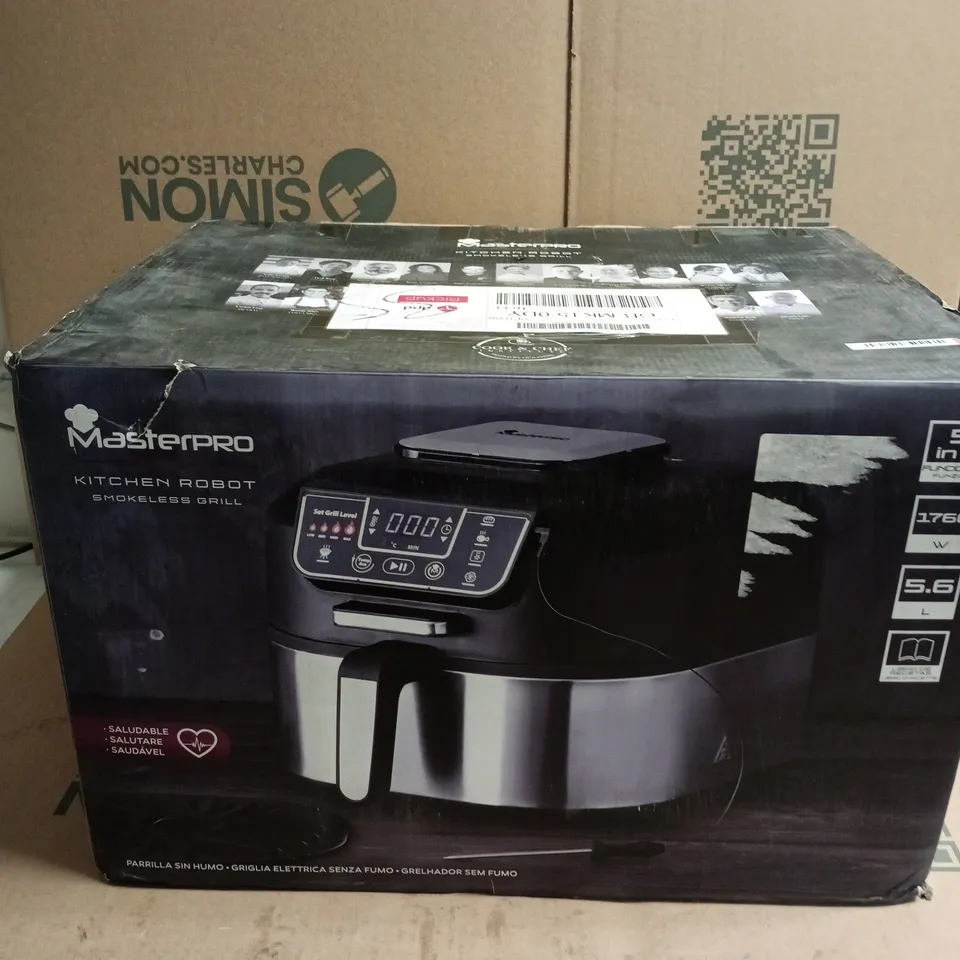 MASTERPRO KITCHEN ROBOT SMOKELESS GRILL – 5.6L