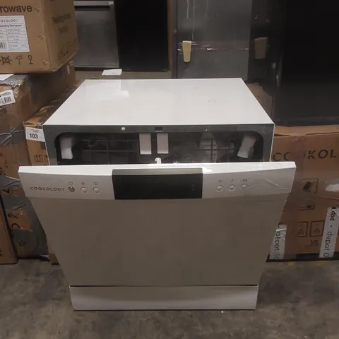 COOKOLOGY CTTDB8WH/D 8 PLACE SETTINGS TABLE TOP DISHWASHER – WHITE