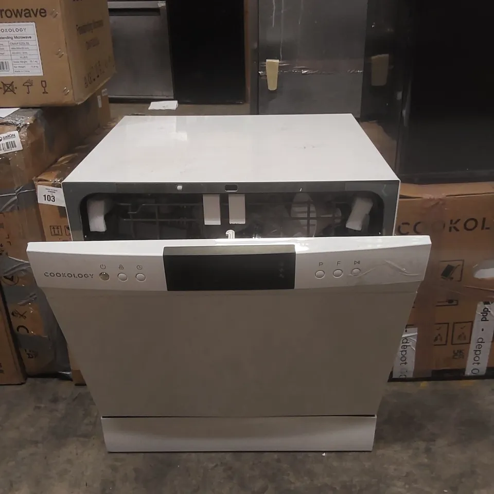 COOKOLOGY CTTDB8WH/D 8 PLACE SETTINGS TABLE TOP DISHWASHER – WHITE