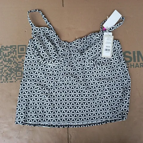 BRAVISSIMO KOH TAO TANKINI TOP IN BLACK/WHITE SIZE 36DD