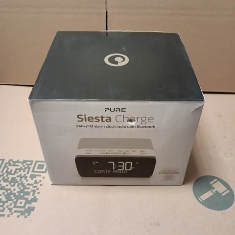 BOXED PURE SIESTA CHARGE ALARM CLOCK RADIO