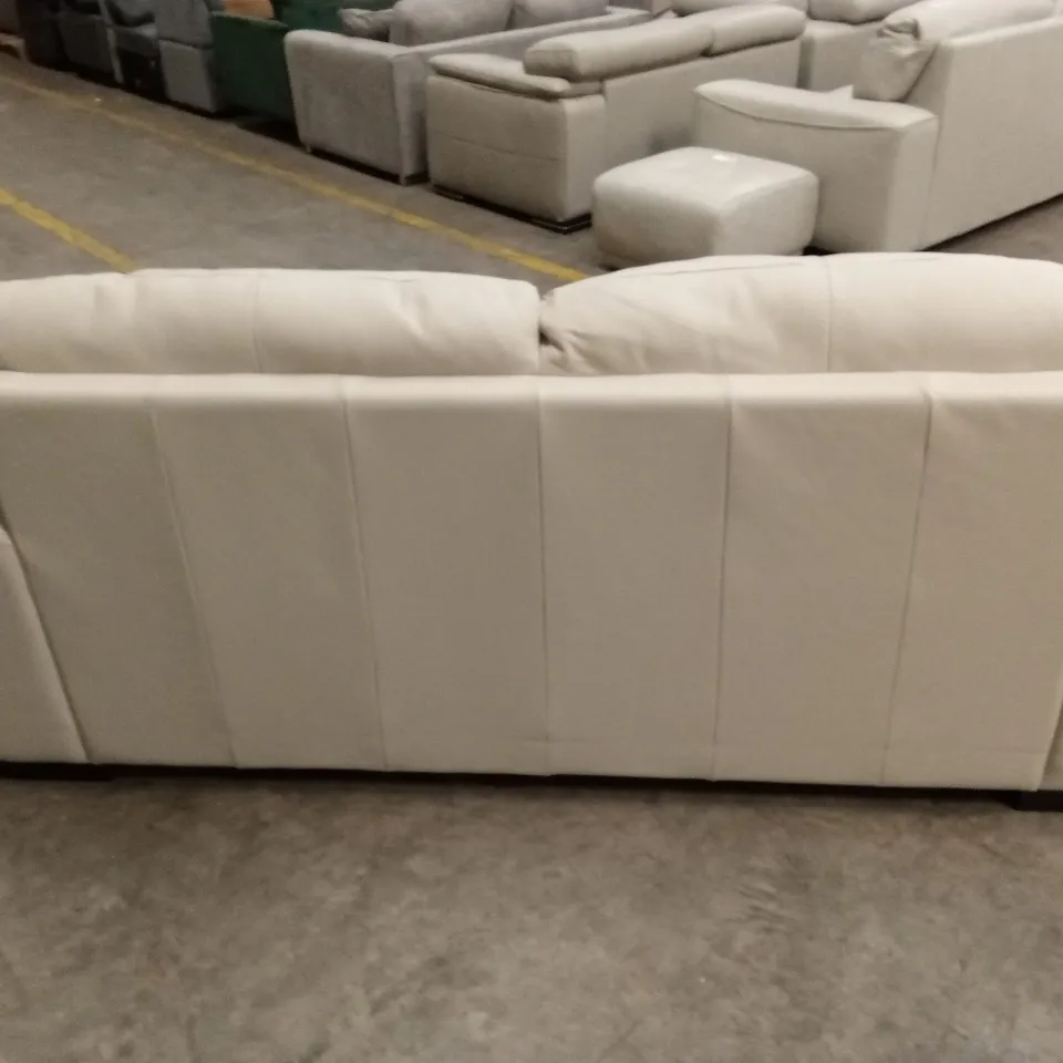 QUALITY DESIGNER ITALIAN MADE MARCOS 3 SEATER LEATHER SOFA