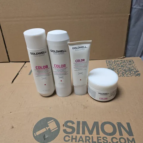 4 X GOLDWELL DUAL SENSES COLOR PRODUCTS TO INCLUDE SHAMPOO, CONDITIONER ETC