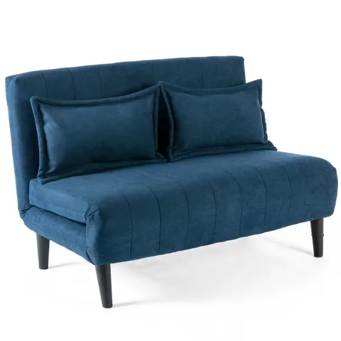 BOXED 2-SEATER HARPER FABRIC UPHOLSTERED FOLDING SOFA BED (1 BOX)