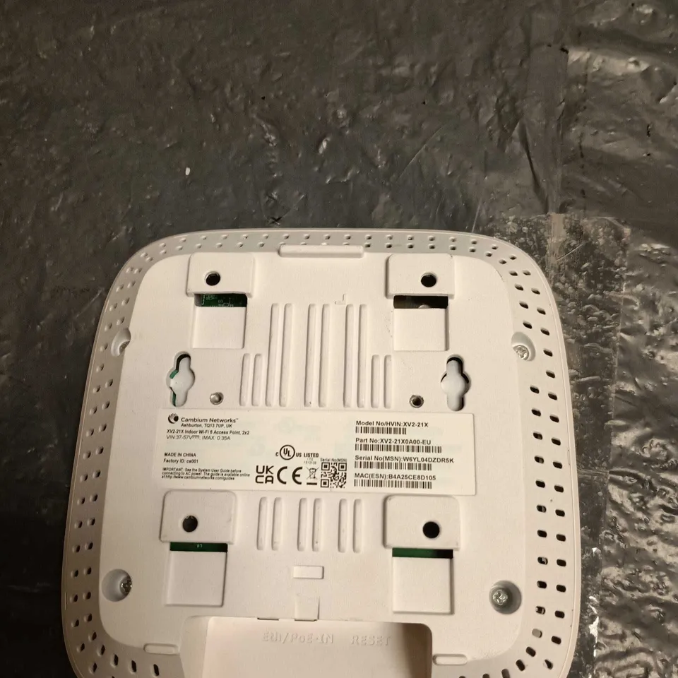 BOX OF APPROXIMATELY 12 CAMBIAN WI FI INDOOR ACCESS POINTS AND APPLE WATCH MAGNETIC CHARGERS 