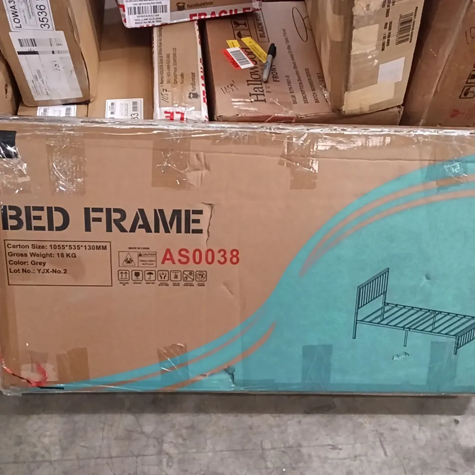BOXED VECELO BED FRAME - GREY (1 BOX)