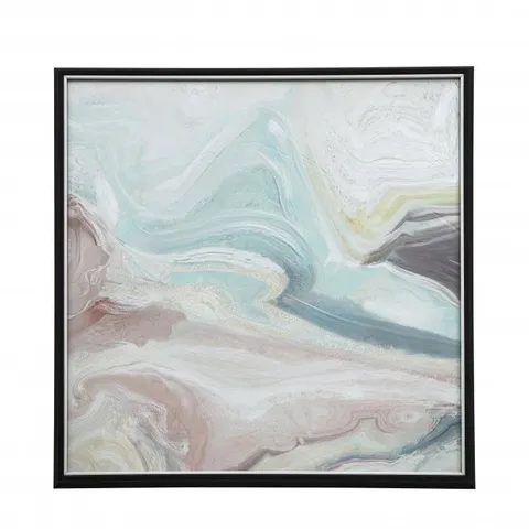 BOXED CRYSTAL FLUID ABSTRACT FRAMED ART
