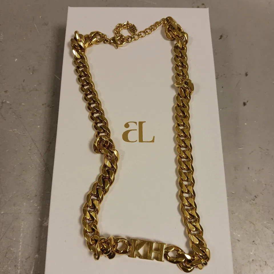 ABBOTT LYON PERSONALISED 'KH' CHAIN LINK NECKLACE 