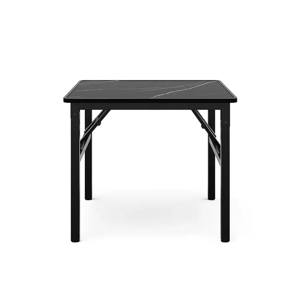 BOXED SQUARE 60cm FOLDING DINING TABLE - BLACK (1 BOX)