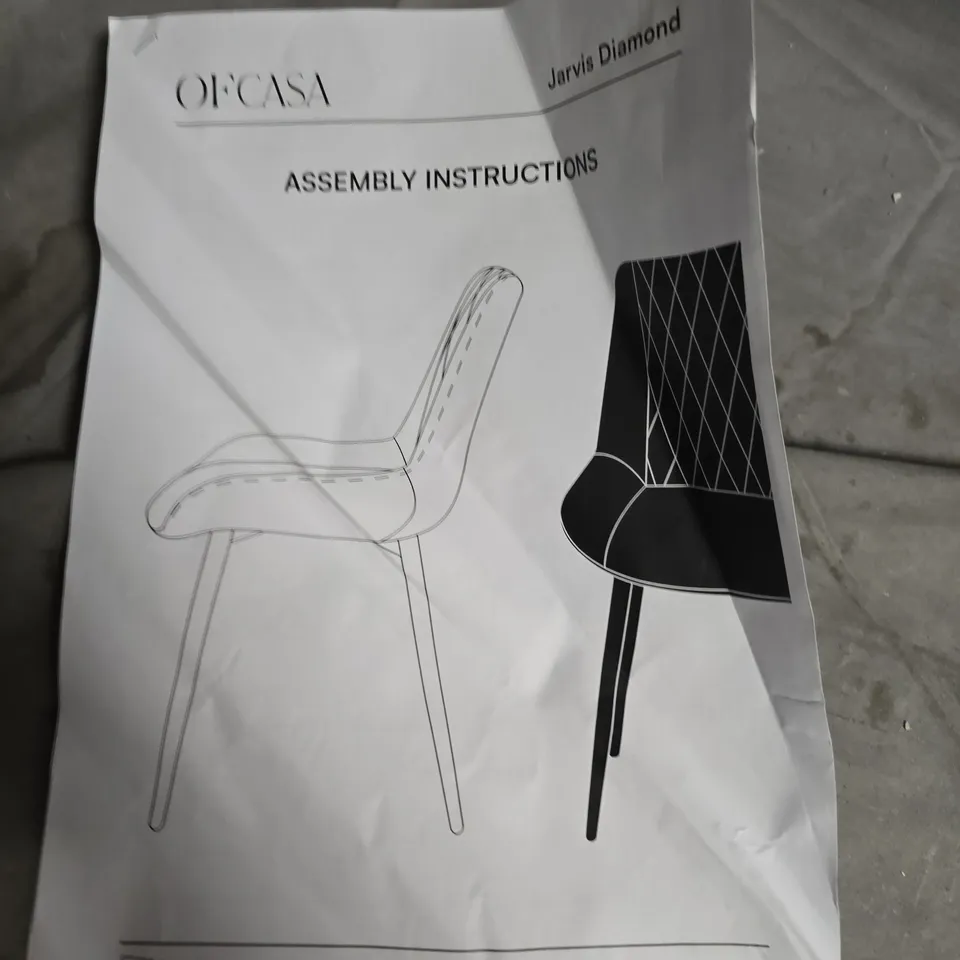 OFCASA JARVIS DIAMOND CHAIR – BOXED - SET OF 2 