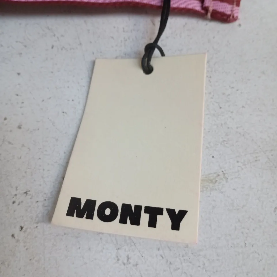 MONTY TOTE BAG – ULTRA PINK & MALBEC STRIPE 