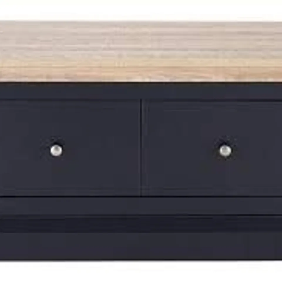 BRAND NEW BOXED HANNA COFFEE TABLE - CHARCOAL/OAK (1 BOX)