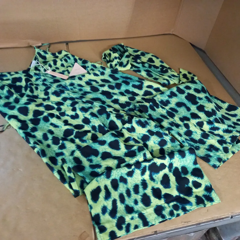 DANCING LEOPARD GREEN SLEEVELESS PLAYSUIT - 10