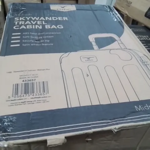 BOXED LUGG 15INCH SKYWANDER TRAVEL CABIN BAG MIDNIGHT BLUE 