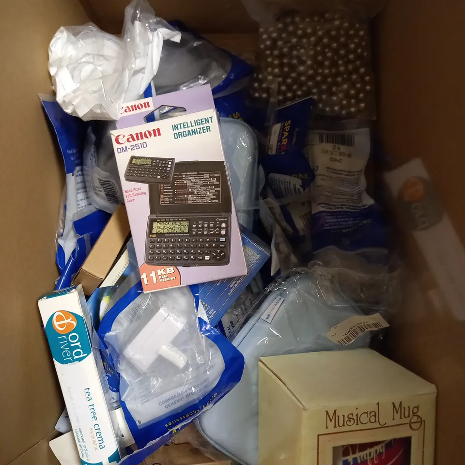 LOT OF APPROX 15 ASSORTED HOSUEHOLD ITEMS TO INCLUDE CANON INTELLIGENT ORGANIZER, STEEL AMMO, BABY CARE SET, ETC