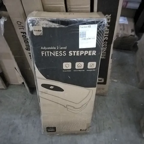 BOXED KAYMAN 2 LEVEL ADJUSTABLE FITNESS STEPPER - RED