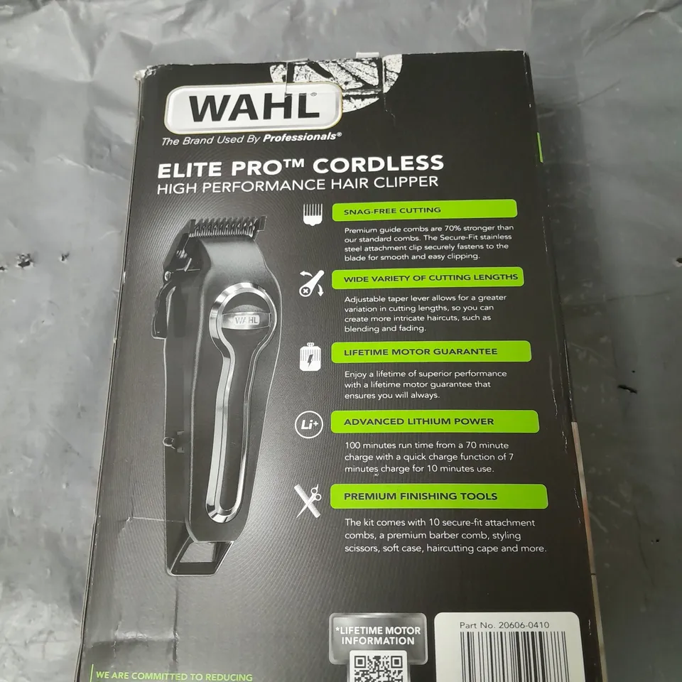 WAHL CLIPPER KIT LITHIUM CORDLESS ELITE PRO