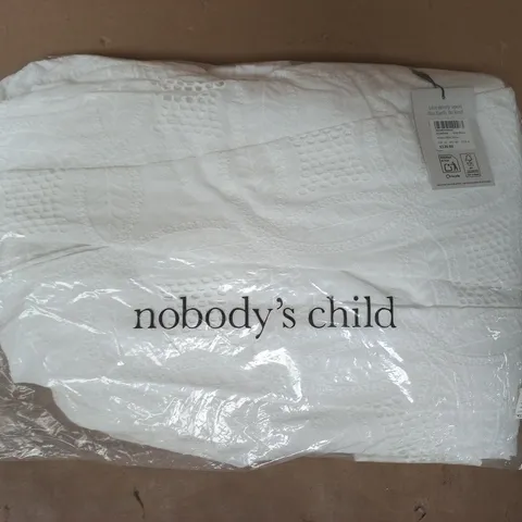 BAGGED NOBODY'S CHILD ARIELLA MIDI DRESS IN WHITE SIZE UK 12