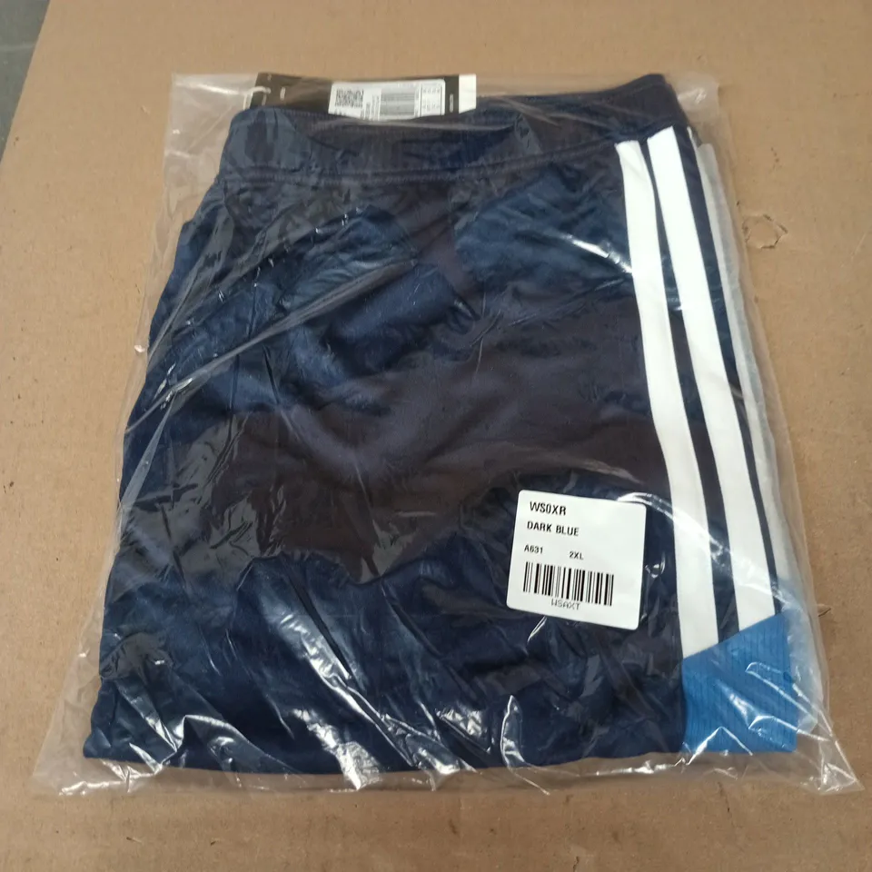 BAGGED ADIDAS TIRO E SHORTS IN NAVY - 2XL