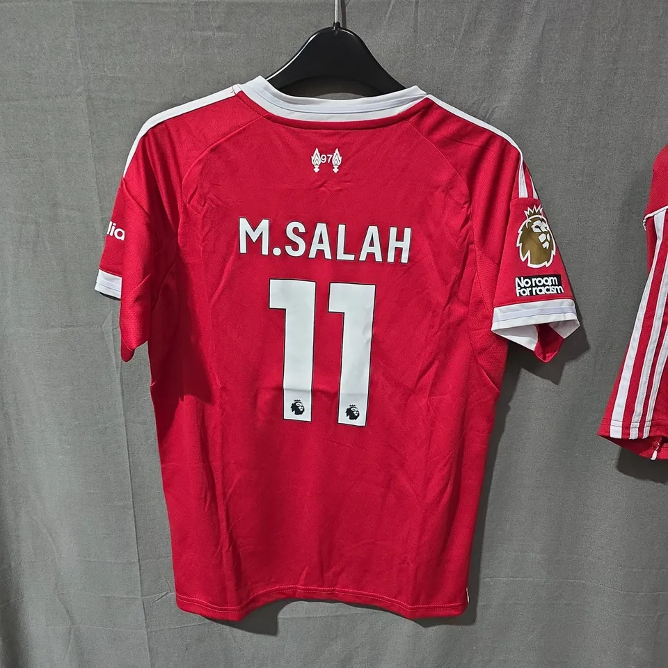 LIVERPOOL FC M. SALAH 11 HOME SHIRT + SHORTS – ADIDAS OFFICIAL LICENSED PRODUCT, SIZE UK 28