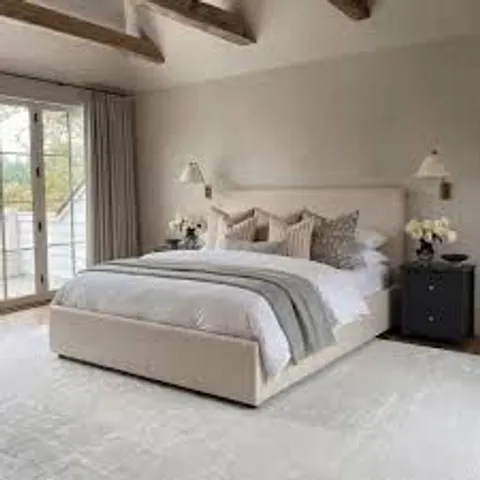 BOXED LPD WILDER GAS LIFT OTTOMAN STORAGE BED - ANTIQUE WHITE (2 BOXES)