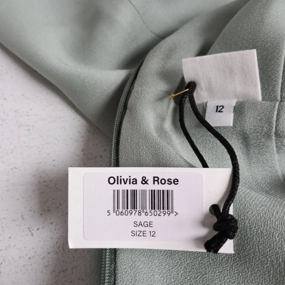 OLIVIA & ROSE SAGE DRESS – UK SIZE 12