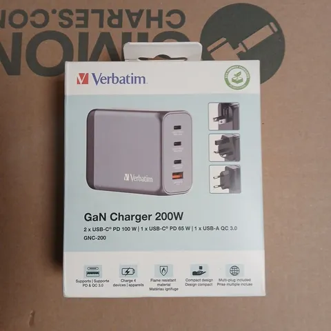 VERBATIM GAN CHARGER 200W