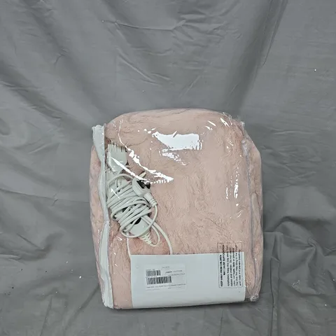 COZEE HOME LUXURY RUCHED FAUX FUR AND VELVETSOFT HEATED THROW