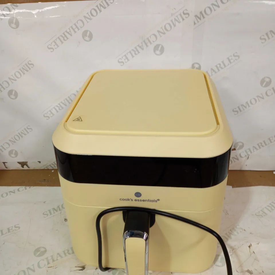 COOKS ESSENTIALS AIR FRYER IN YELLOW ( VISABLE DAMAGE)