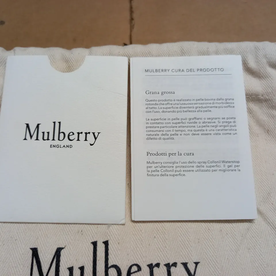 MULBERRY GREEN LEATHER BAG