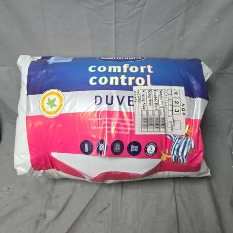 SILENTNIGHT COMFORT CONTROL DUVET – PLASTIC-WRAPPED BEDDING