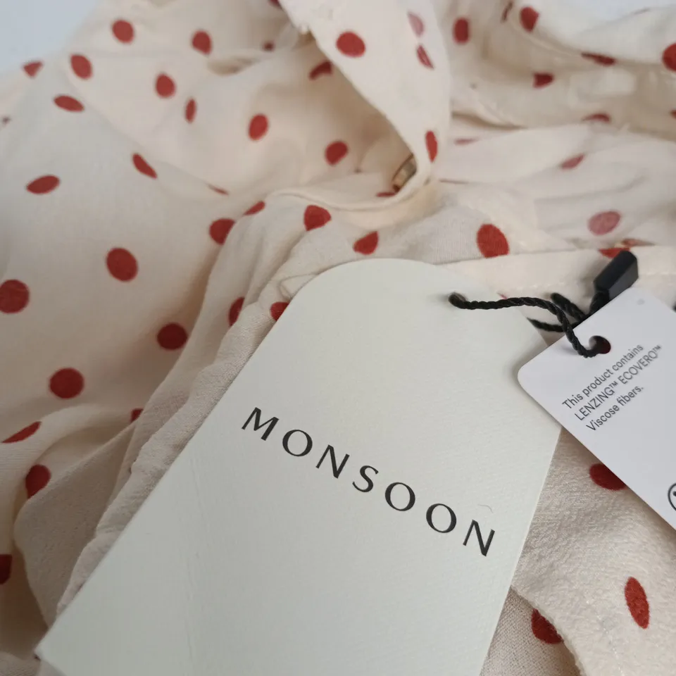 MONSOON WOMEN'S IVORY POLKA DOT BLOUSE – XXL (XX LARGE)