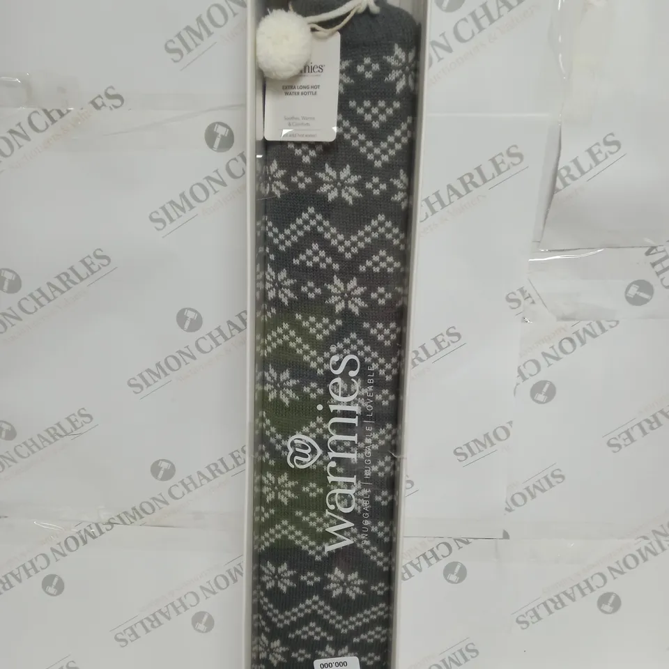 BOXED WARMIES EXTRA LONG HOT WATER BOTTLE 