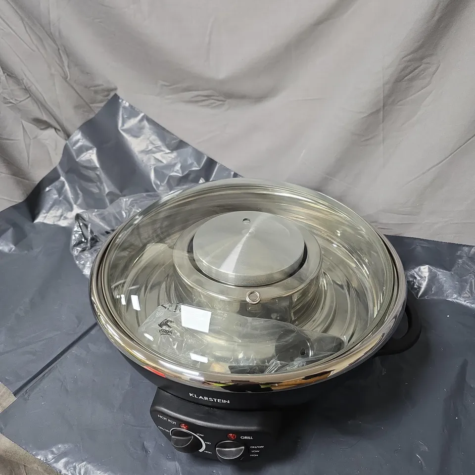 BOXED KLARSTEIN SZECHUAN HOT POT WITH GRILL PLATE 