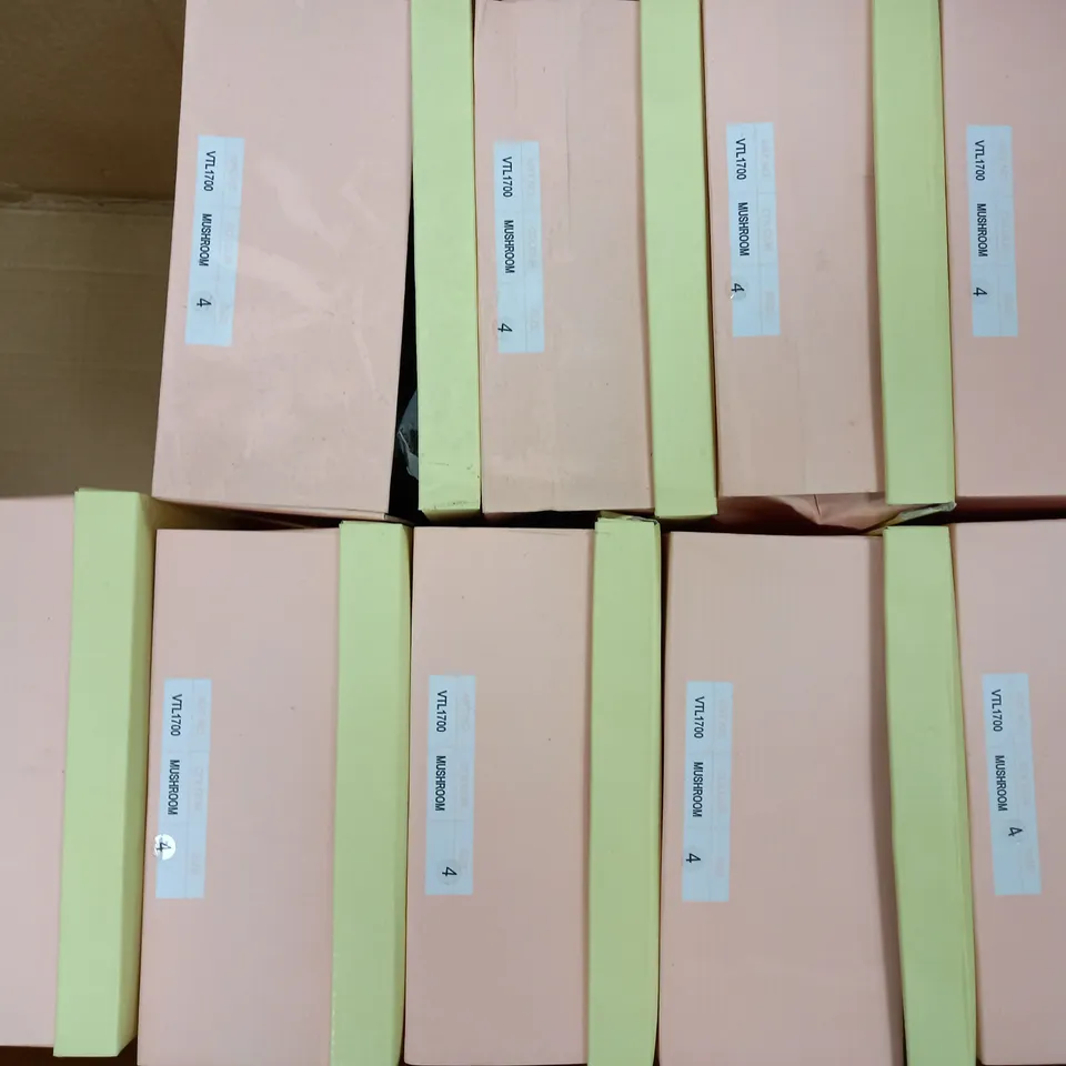 APPROXIMATELY 9 BOXED PAIRS OF STRAWBERRY WEDGE SHOES IN MUSHROOM SIZE 4
