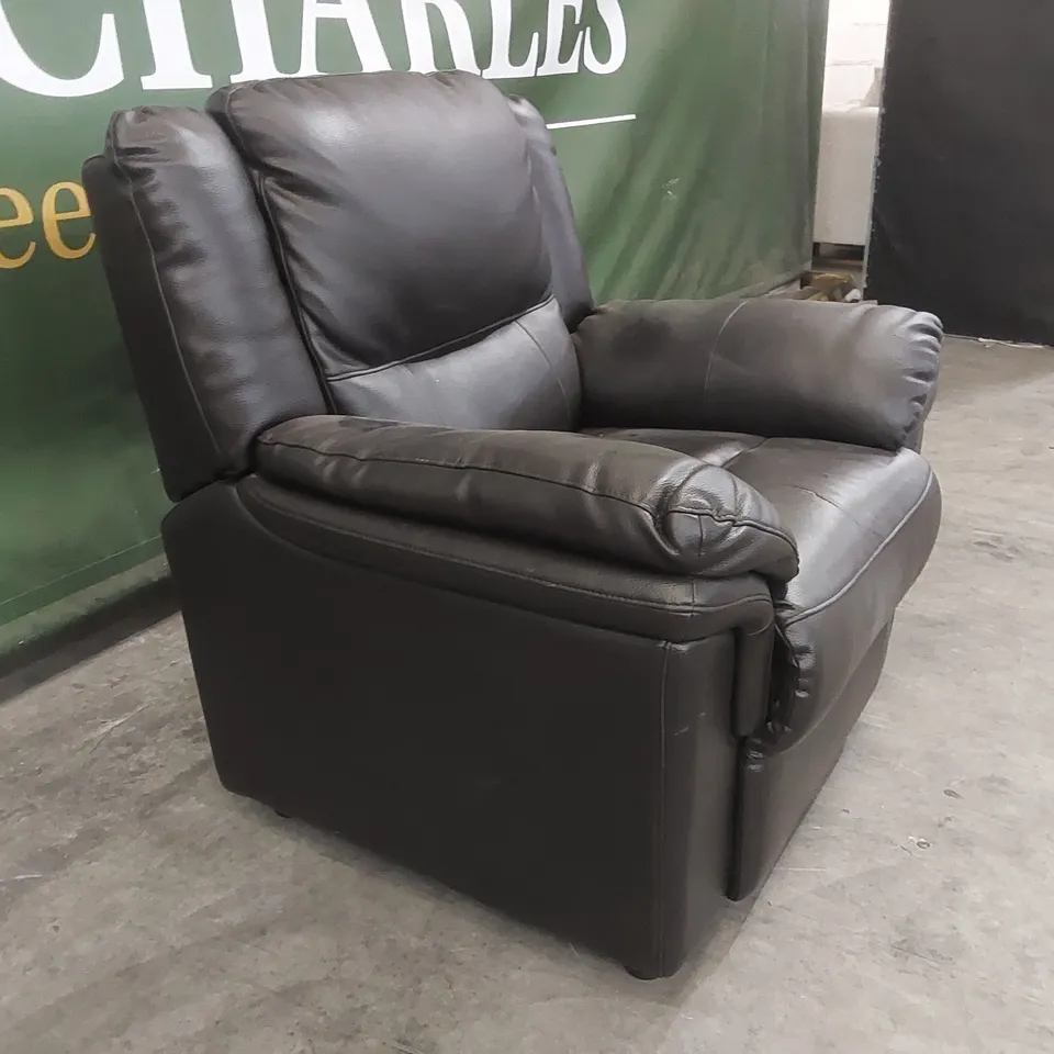 QUALITY DESIGNER FAUX LEATHER ARMCHAIR