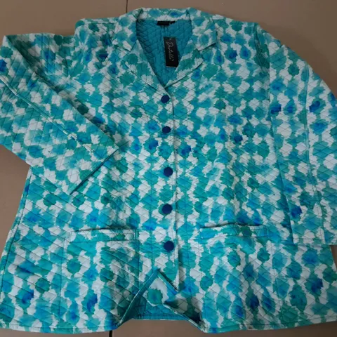 LOT OF 7 DESTELLO PADDED BUTTON JACKET IN CYAN - SIZE 16